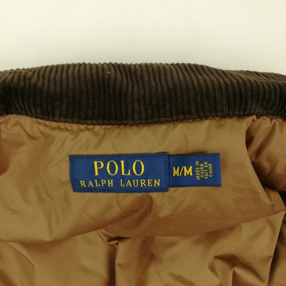 Polo Ralph Lauren Tweed Wool Down Hunting Vest Jacket Suede - Picture 5 of 8